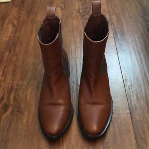 brown ankle boots, waterproof, size 7.5